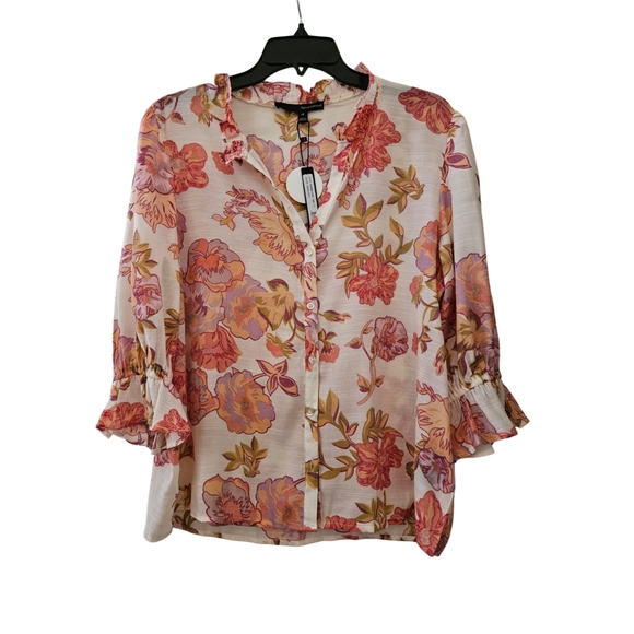 Floral Print Blouse-NWT- Size LP - Picture 7 of 16
